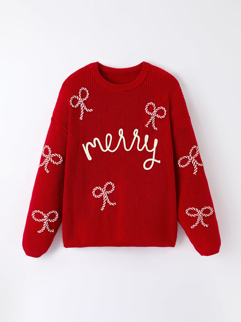 mom-and-me-winter-christmas-red-merry-pullover-sweater - Sophia's Style-7